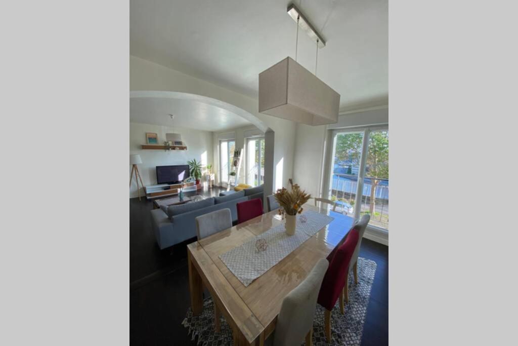 Milin : Appt 2 Ch Vue Sur Mer, Lumineux - Centre-Ville, Proche Facs, Telepherique Et Arsenal. Brest Bagian luar foto
